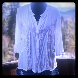 Volcom boho Lace crotchet blouse